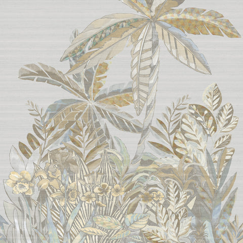 10022 34W9581 Floral Foliage Mural