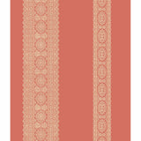 1014-001833 Brynn Coral Paisley Stripe Wallpaper