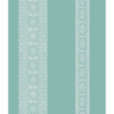 1014-001834 Brynn Turquoise Paisley Stripe Wallpaper
