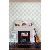 1014-001856 Iris Green Shibori Wallpaper