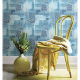 1014-001862 Flower Power Green Patchwork Wallpaper