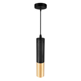 1015P2-1-129 Anem 1 Light Down Mini Pendant With Matte Black & Satin Gold Finish