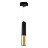 1015P2-1-129 Anem 1 Light Down Mini Pendant With Matte Black & Satin Gold Finish