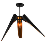 1019P39-3-143 Amar 3 Light Chandelier With Matte Black Finish