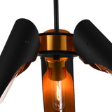 1019P39-3-143 Amar 3 Light Chandelier With Matte Black Finish