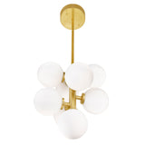 1020P12-8-602 Arya 8 Light Pendant With Satin Gold Finish