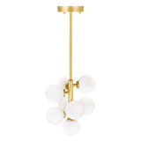 1020P12-8-602 Arya 8 Light Pendant With Satin Gold Finish