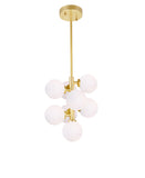 1020P12-8-602 Arya 8 Light Pendant With Satin Gold Finish