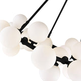 1020P26-25-101 Arya 25 Light Chandelier With Black Finish