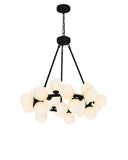 1020P26-25-101 Arya 25 Light Chandelier With Black Finish