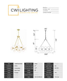 1020P26-25-602 Arya 25 Light Chandelier With Satin Gold Finish