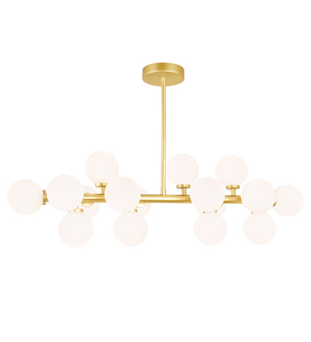 1020P36-16-602 Arya 16 Light Chandelier With Satin Gold Finish