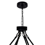 1020P39-45-101 Arya 45 Light Chandelier With Black Finish