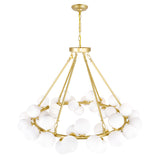 1020P39-45-602 Arya 45 Light Chandelier With Satin Gold Finish