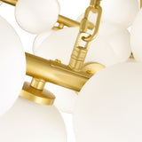 1020P39-45-602 Arya 45 Light Chandelier With Satin Gold Finish