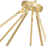 1020P39-45-602 Arya 45 Light Chandelier With Satin Gold Finish