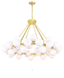 1020P39-45-602 Arya 45 Light Chandelier With Satin Gold Finish