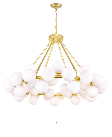 1020P39-45-602 Arya 45 Light Chandelier With Satin Gold Finish