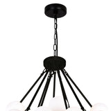 1020P39-70-101 Arya 70 Light Chandelier With Black Finish