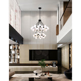 1020P39-70-101 Arya 70 Light Chandelier With Black Finish