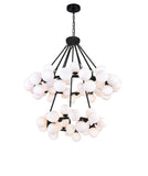 1020P39-70-101 Arya 70 Light Chandelier With Black Finish