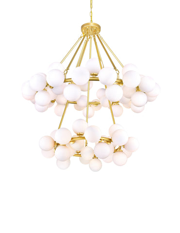 1020P39-70-602 Arya 70 Light Chandelier With Satin Gold Finish