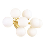 1020W18-8-602 Arya 8 Light Wall Sconce With Satin Gold Finish