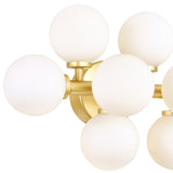 1020W18-8-602 Arya 8 Light Wall Sconce With Satin Gold Finish