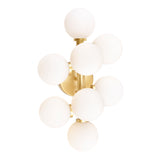 1020W18-8-602 Arya 8 Light Wall Sconce With Satin Gold Finish