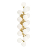 1020W36-17-602 Arya 17 Light Wall Sconce With Satin Gold Finish