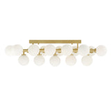 1020W36-17-602 Arya 17 Light Wall Sconce With Satin Gold Finish