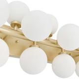 1020W36-17-602 Arya 17 Light Wall Sconce With Satin Gold Finish