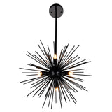 1034P16-6-101 Savannah 6 Light Chandelier With Black Finish