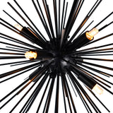 1034P16-6-101 Savannah 6 Light Chandelier With Black Finish