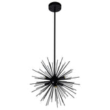 1034P16-6-101 Savannah 6 Light Chandelier With Black Finish