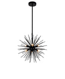 1034P16-6-101 Savannah 6 Light Chandelier With Black Finish