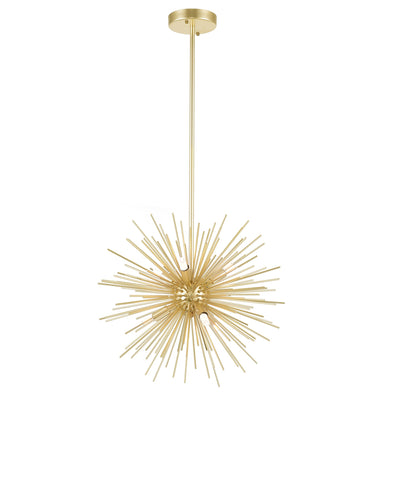 1034P16-6-620 Savannah 6 Light Chandelier With Gold Leaf Finish