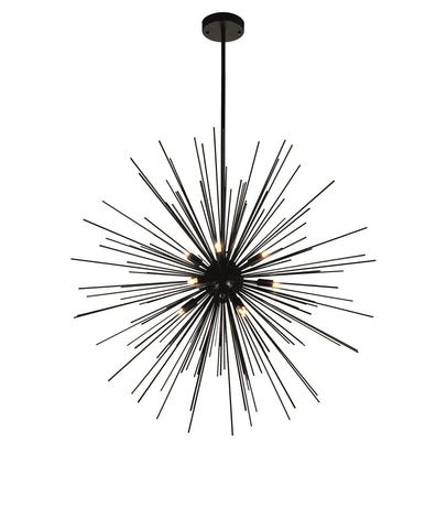 1034P30-9-101 Savannah 9 Light Chandelier With Black Finish