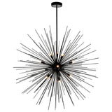 1034P40-14-101 Savannah 14 Light Chandelier With Black Finish