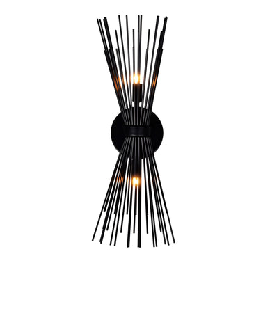 1034W8-2-101 Savannah 2 Light Wall Sconce With Black Finish