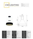 1040P16-101 Rosalina LED Chandelier With Matte Black Finish