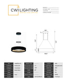 1040P20-101 Rosalina LED Chandelier With Matte Black Finish