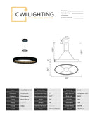 1040P32-101-O Rosalina LED Chandelier With Matte Black Finish