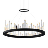 1043P24-101 Juliette LED Chandelier With Black Finish