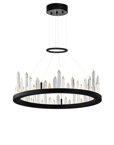 1043P24-101 Juliette LED Chandelier With Black Finish