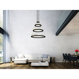 1043P32-3-101 Juliette LED Chandelier With Black Finish