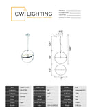 1054P17-601 Colette LED Chandelier With Chrome Finish