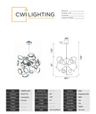 1054P31-601 Colette LED Chandelier With Chrome Finish