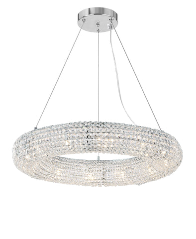 1057P32-12-601 Veronique 12 Light Chandelier With Chrome Finish