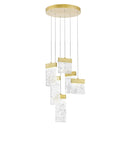 1090P16-6-620 Carolina LED Chandelier With Gold Leaf Finish